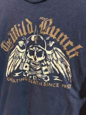 Lucky Brand The Wild Bunch Cheating Death Since 1957 Biker Skull Graphic T-Shirt